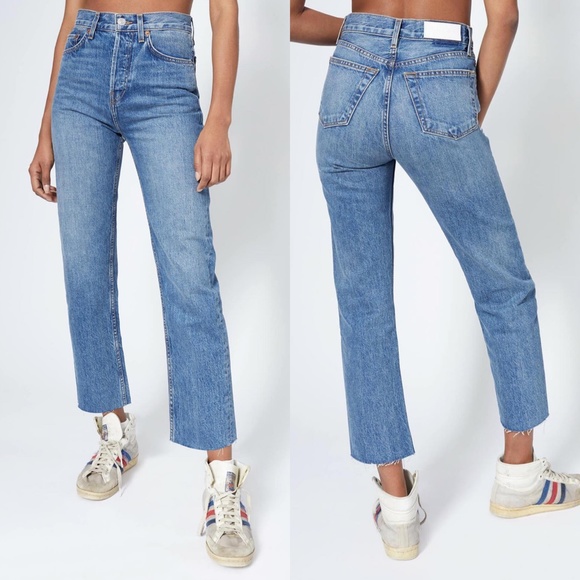 Re/Done Denim - Levi’s Re/Done High Rise Stove Pipe Medium Vain